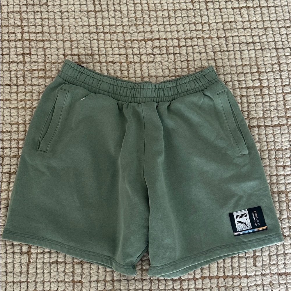 Puma Olive Casual Shorts